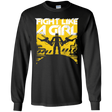 T-Shirts Black / YS Fight Like A Girl Youth Long Sleeve T-Shirt