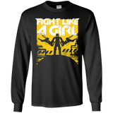 T-Shirts Black / YS Fight Like A Girl Youth Long Sleeve T-Shirt