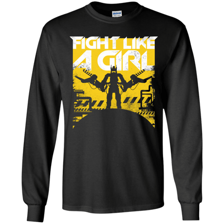 T-Shirts Black / YS Fight Like A Girl Youth Long Sleeve T-Shirt