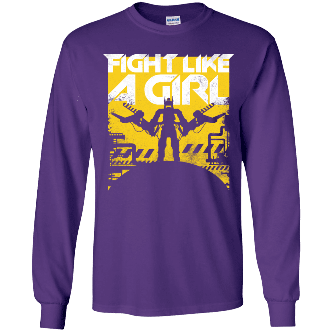 T-Shirts Purple / YS Fight Like A Girl Youth Long Sleeve T-Shirt