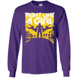 T-Shirts Purple / YS Fight Like A Girl Youth Long Sleeve T-Shirt