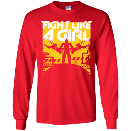 T-Shirts Red / YS Fight Like A Girl Youth Long Sleeve T-Shirt