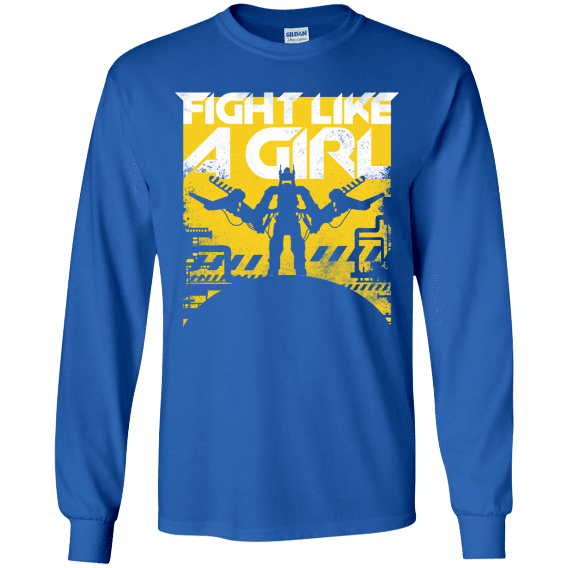 T-Shirts Royal / YS Fight Like A Girl Youth Long Sleeve T-Shirt