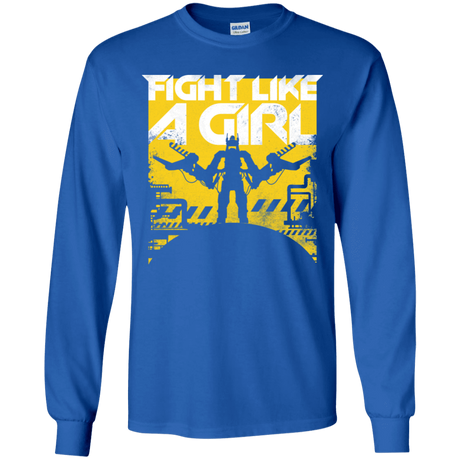 T-Shirts Royal / YS Fight Like A Girl Youth Long Sleeve T-Shirt