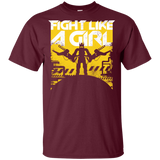 T-Shirts Maroon / YXS Fight Like A Girl Youth T-Shirt