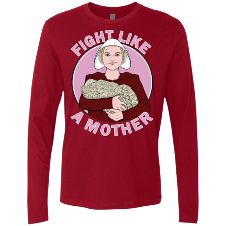 T-Shirts Cardinal / S Fight Like a Mother Men's Premium Long Sleeve