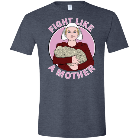 T-Shirts Heather Navy / S Fight Like a Mother Men's Semi-Fitted Softstyle