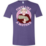 T-Shirts Heather Purple / S Fight Like a Mother Men's Semi-Fitted Softstyle