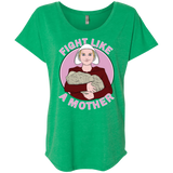 T-Shirts Envy / X-Small Fight Like a Mother Triblend Dolman Sleeve