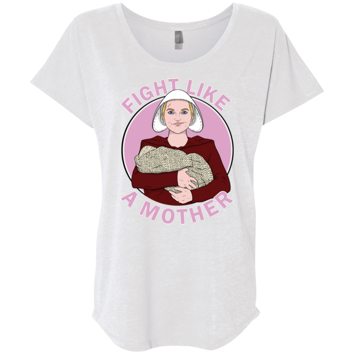 T-Shirts Heather White / X-Small Fight Like a Mother Triblend Dolman Sleeve