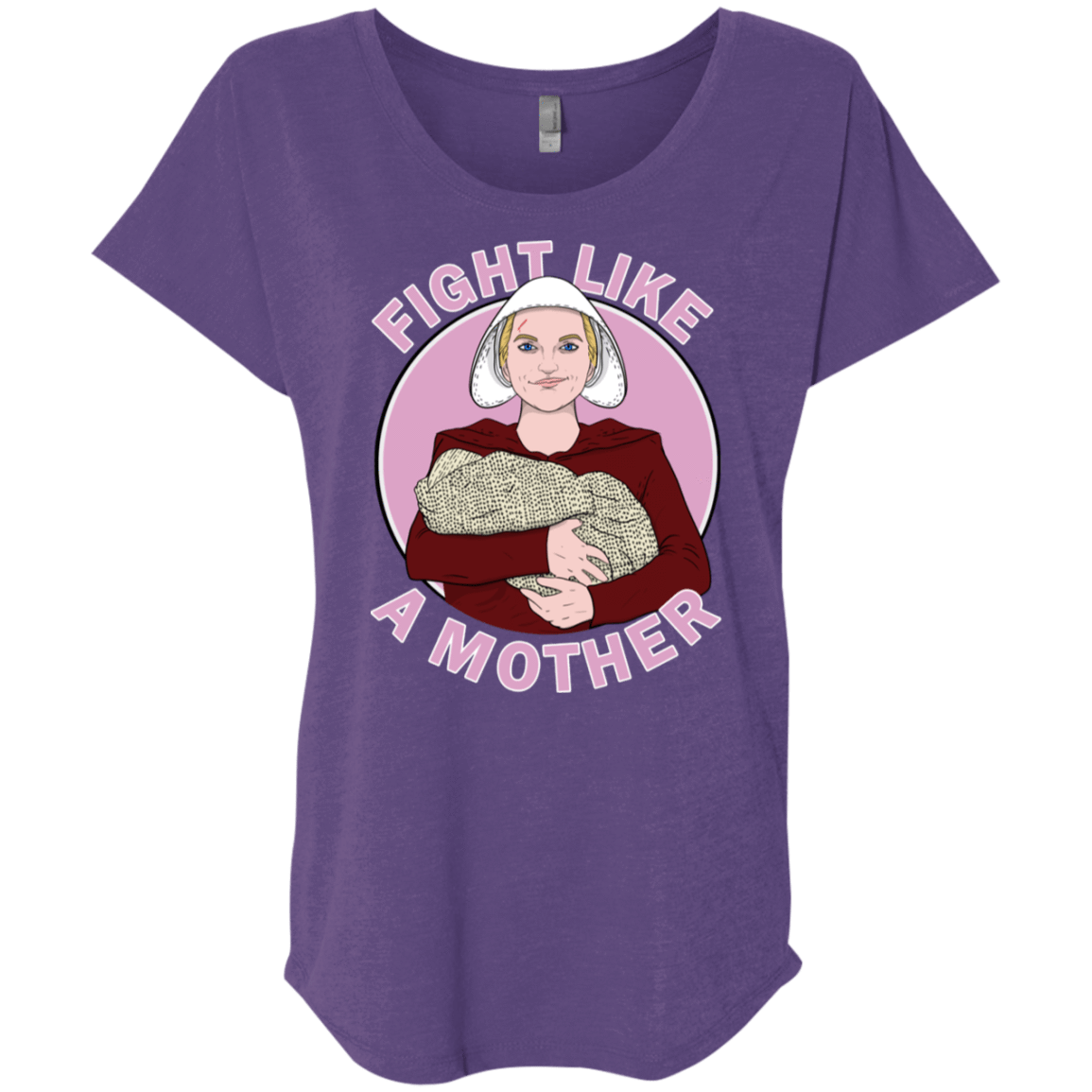 T-Shirts Purple Rush / X-Small Fight Like a Mother Triblend Dolman Sleeve
