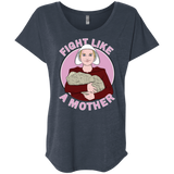T-Shirts Vintage Navy / X-Small Fight Like a Mother Triblend Dolman Sleeve