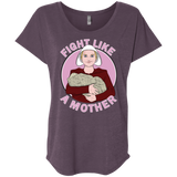 T-Shirts Vintage Purple / X-Small Fight Like a Mother Triblend Dolman Sleeve