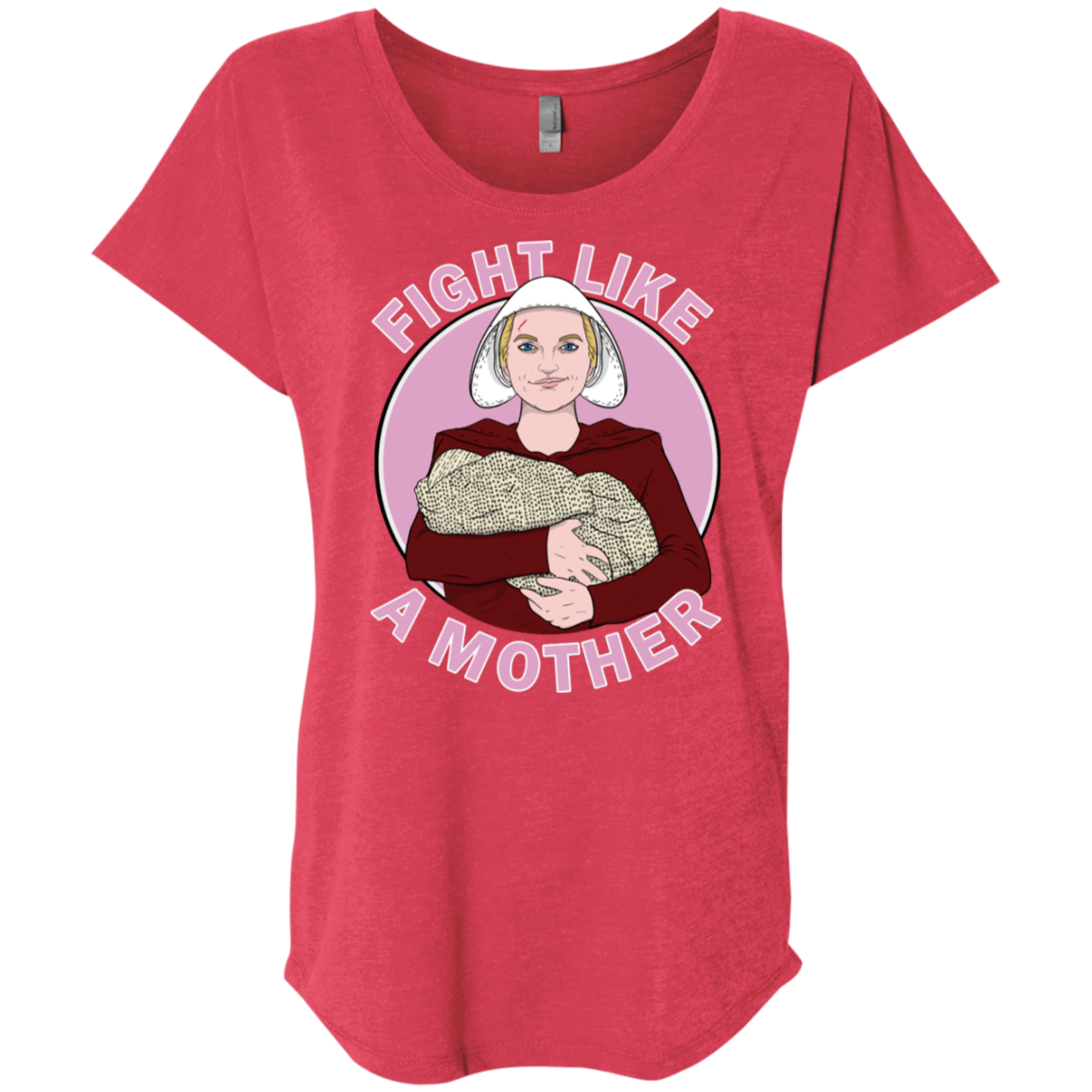T-Shirts Vintage Red / X-Small Fight Like a Mother Triblend Dolman Sleeve