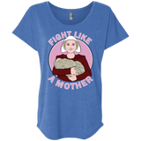 T-Shirts Vintage Royal / X-Small Fight Like a Mother Triblend Dolman Sleeve