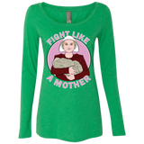 T-Shirts Envy / S Fight Like a Mother Women's Triblend Long Sleeve Shirt