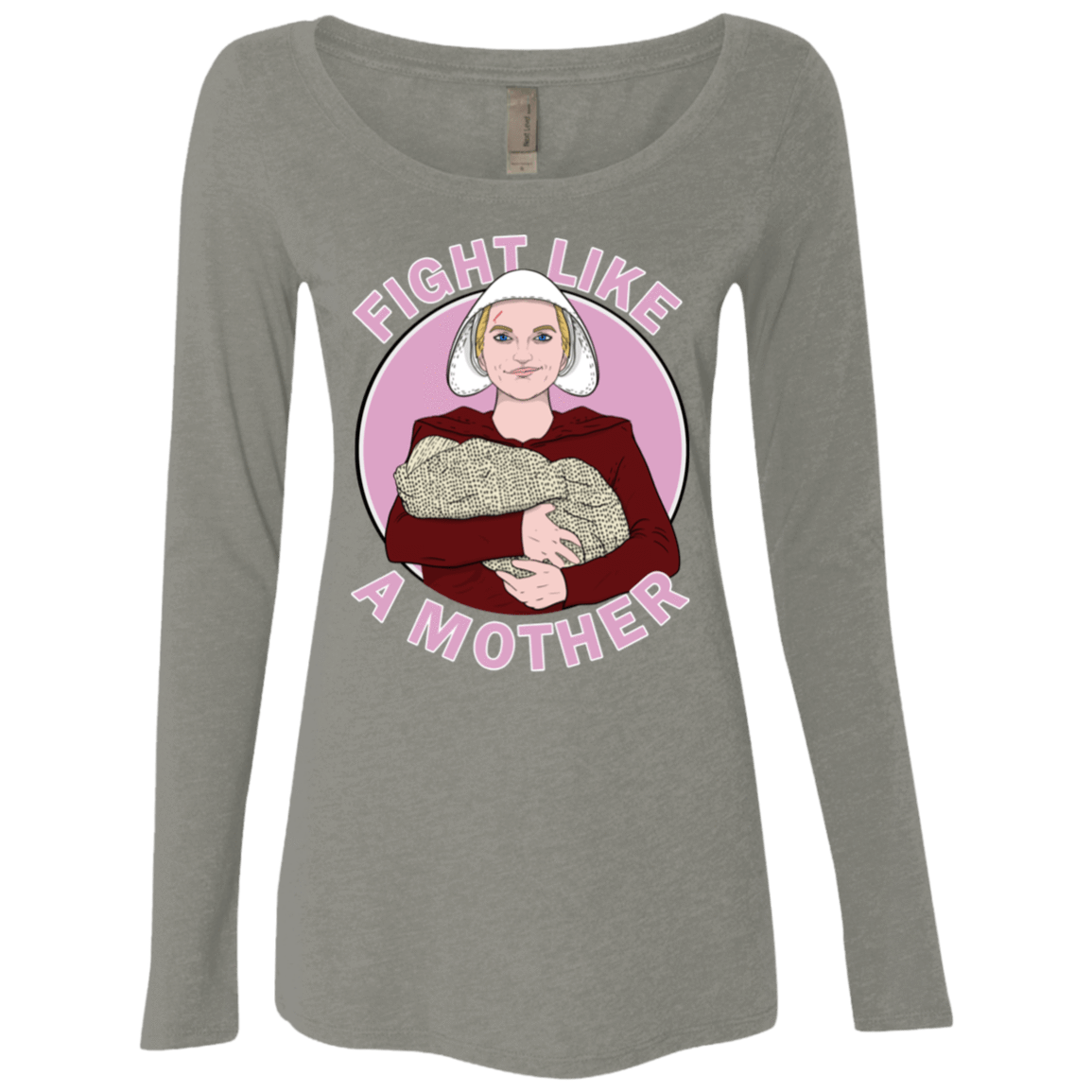 T-Shirts Venetian Grey / S Fight Like a Mother Women's Triblend Long Sleeve Shirt