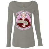 T-Shirts Venetian Grey / S Fight Like a Mother Women's Triblend Long Sleeve Shirt