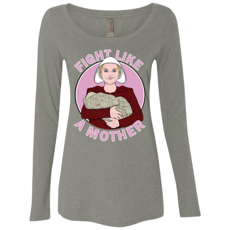 T-Shirts Venetian Grey / S Fight Like a Mother Women's Triblend Long Sleeve Shirt