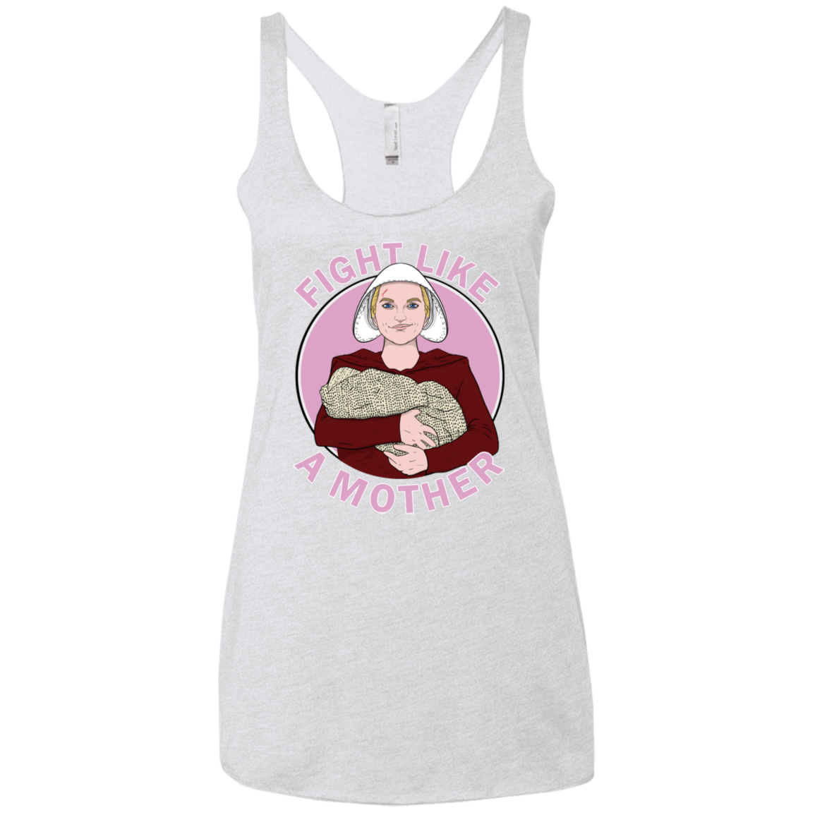 T-Shirts Heather White / X-Small Fight Like a Mother Women's Triblend Racerback Tank