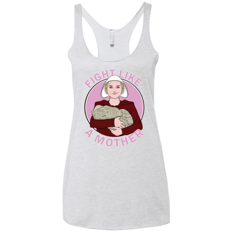 T-Shirts Heather White / X-Small Fight Like a Mother Women's Triblend Racerback Tank