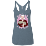 T-Shirts Indigo / X-Small Fight Like a Mother Women's Triblend Racerback Tank