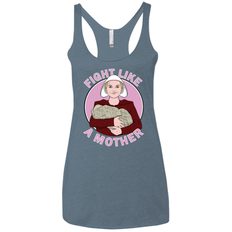 T-Shirts Indigo / X-Small Fight Like a Mother Women's Triblend Racerback Tank