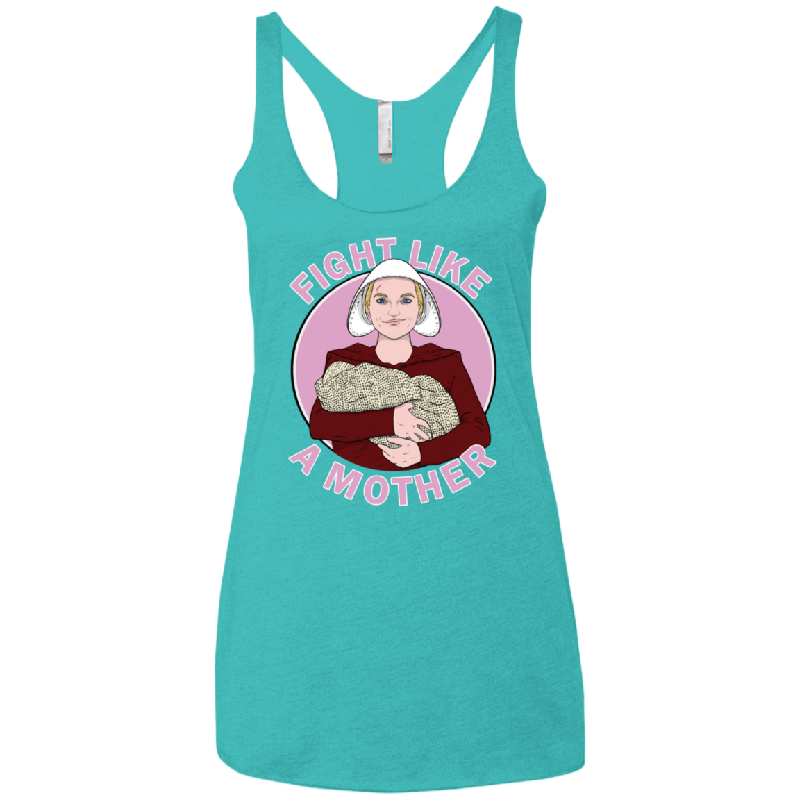 T-Shirts Tahiti Blue / X-Small Fight Like a Mother Women's Triblend Racerback Tank