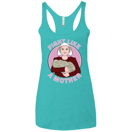 T-Shirts Tahiti Blue / X-Small Fight Like a Mother Women's Triblend Racerback Tank