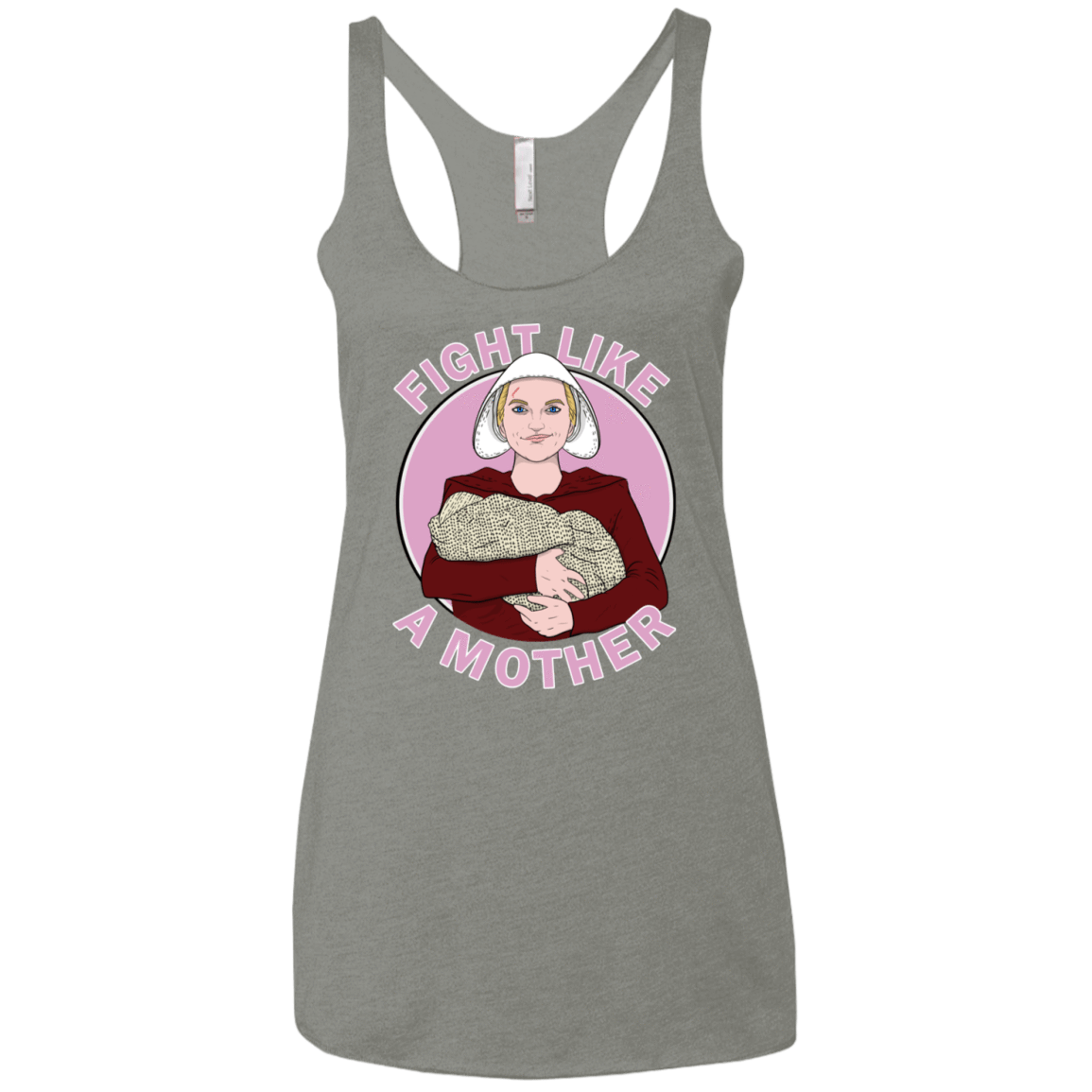 T-Shirts Venetian Grey / X-Small Fight Like a Mother Women's Triblend Racerback Tank