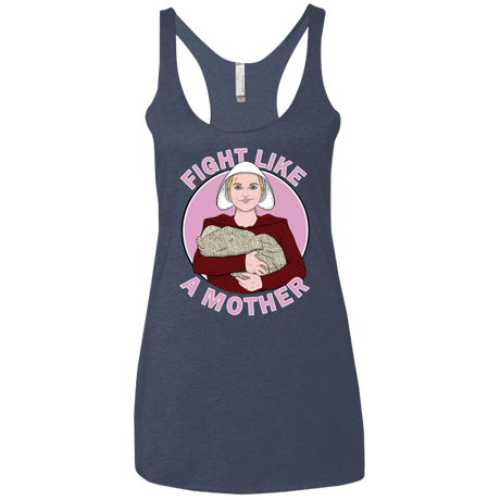 T-Shirts Vintage Navy / X-Small Fight Like a Mother Women's Triblend Racerback Tank