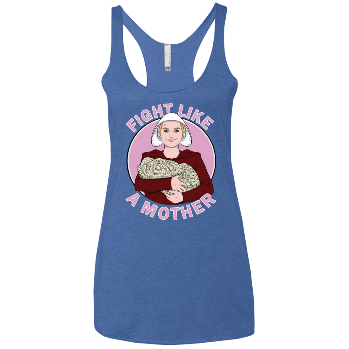 T-Shirts Vintage Royal / X-Small Fight Like a Mother Women's Triblend Racerback Tank
