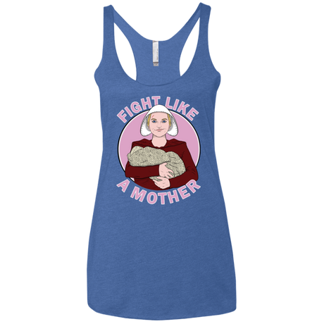 T-Shirts Vintage Royal / X-Small Fight Like a Mother Women's Triblend Racerback Tank