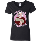 T-Shirts Black / S Fight Like a Mother Women's V-Neck T-Shirt