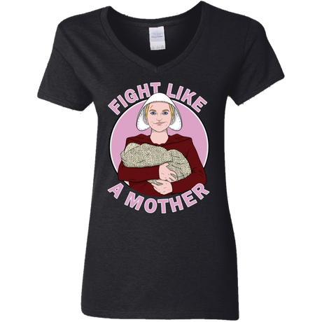 T-Shirts Black / S Fight Like a Mother Women's V-Neck T-Shirt