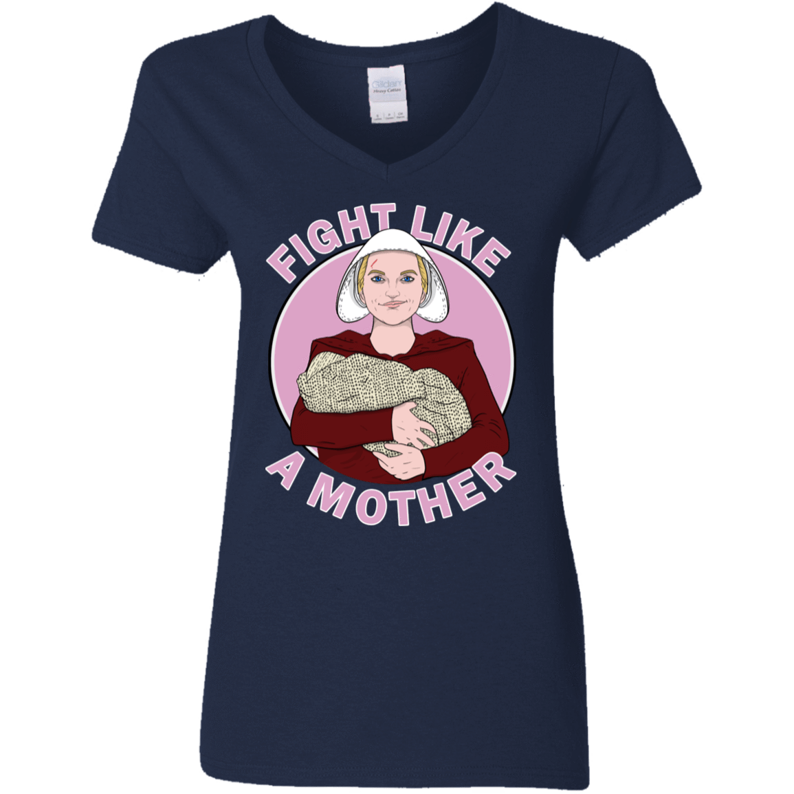 T-Shirts Navy / S Fight Like a Mother Women's V-Neck T-Shirt