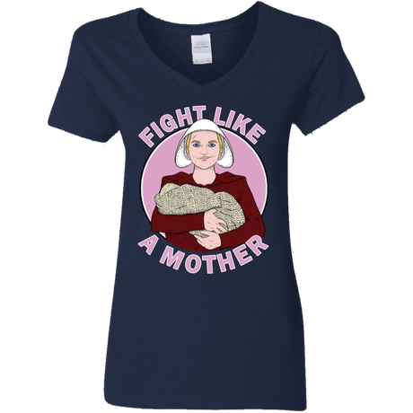 T-Shirts Navy / S Fight Like a Mother Women's V-Neck T-Shirt