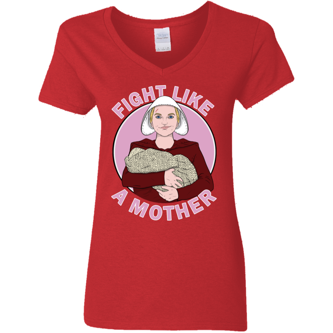 T-Shirts Red / S Fight Like a Mother Women's V-Neck T-Shirt