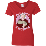 T-Shirts Red / S Fight Like a Mother Women's V-Neck T-Shirt