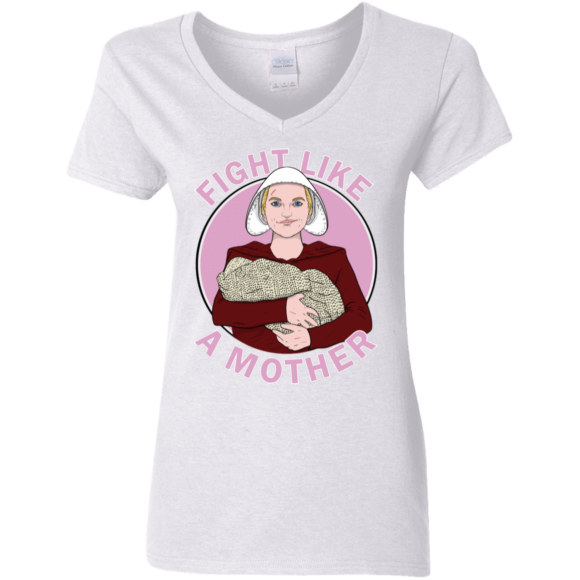 T-Shirts White / S Fight Like a Mother Women's V-Neck T-Shirt