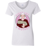 T-Shirts White / S Fight Like a Mother Women's V-Neck T-Shirt