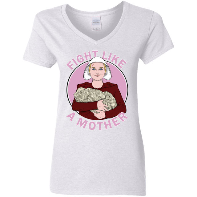 T-Shirts White / S Fight Like a Mother Women's V-Neck T-Shirt