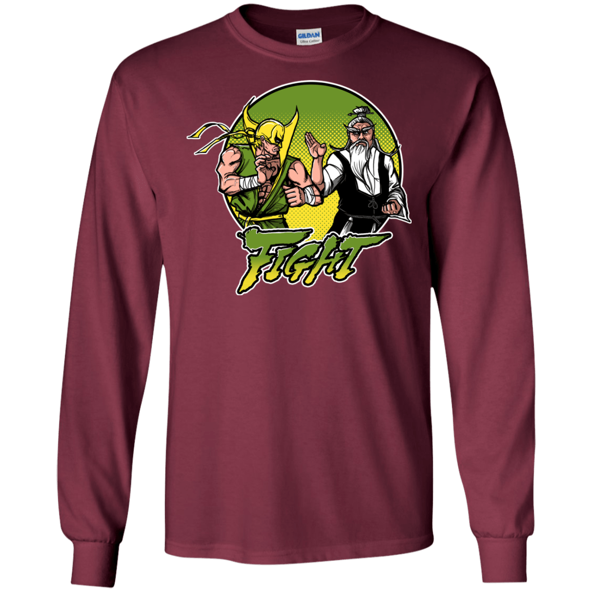 T-Shirts Maroon / S Fight Men's Long Sleeve T-Shirt