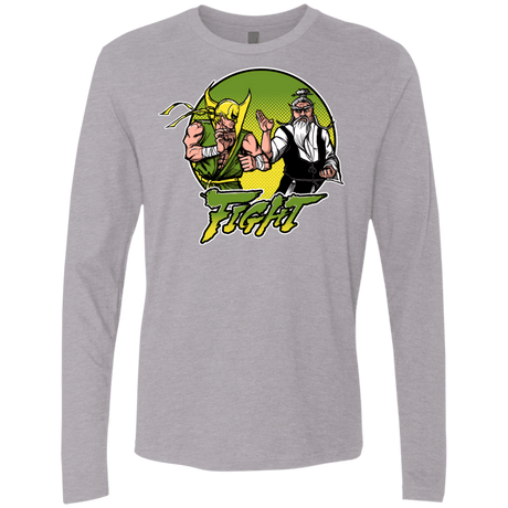 T-Shirts Heather Grey / S Fight Men's Premium Long Sleeve