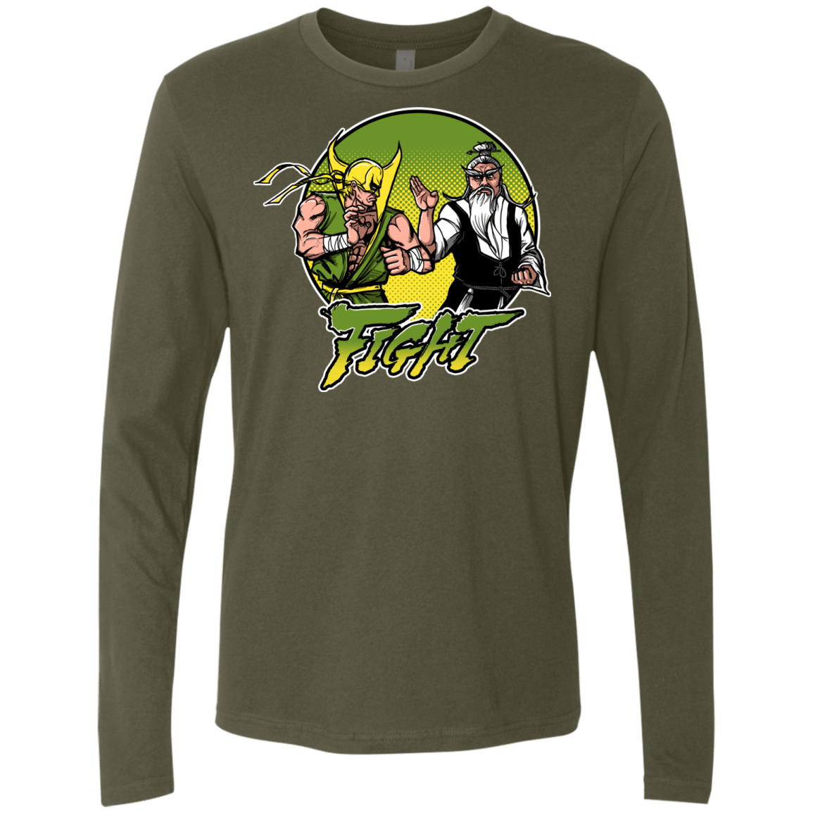 T-Shirts Military Green / S Fight Men's Premium Long Sleeve