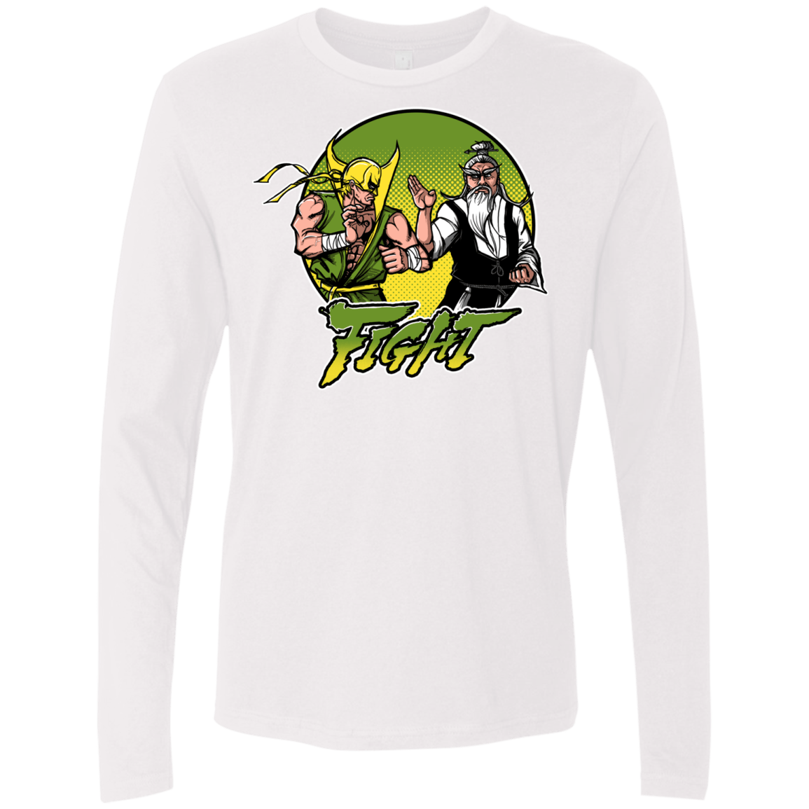 T-Shirts White / S Fight Men's Premium Long Sleeve