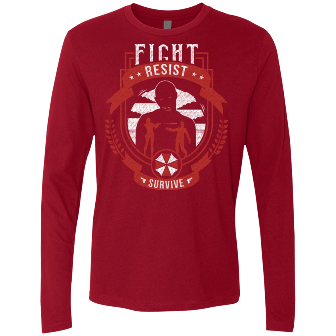 T-Shirts Cardinal / Small Fight, Resist, Survive Men's Premium Long Sleeve