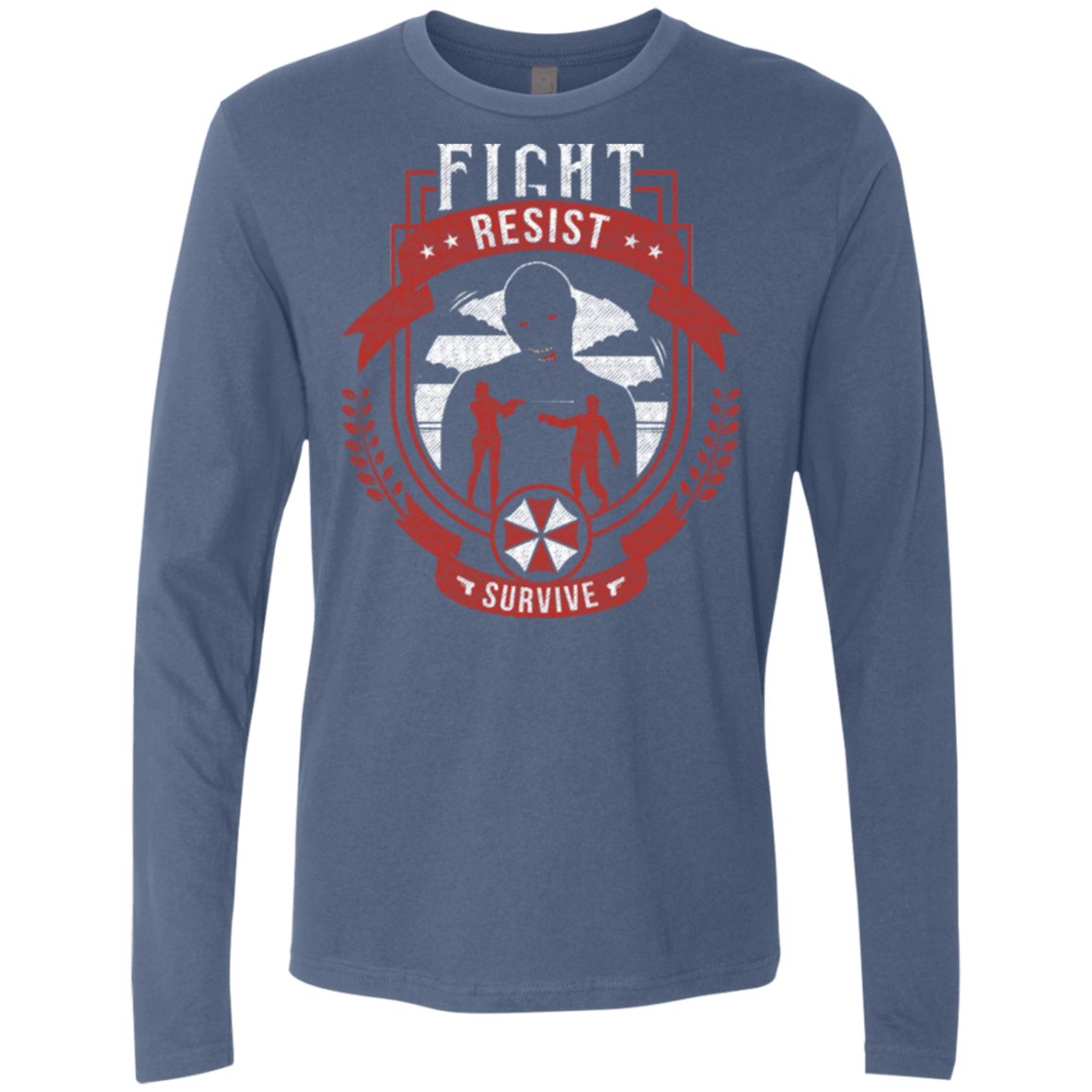 T-Shirts Indigo / Small Fight, Resist, Survive Men's Premium Long Sleeve