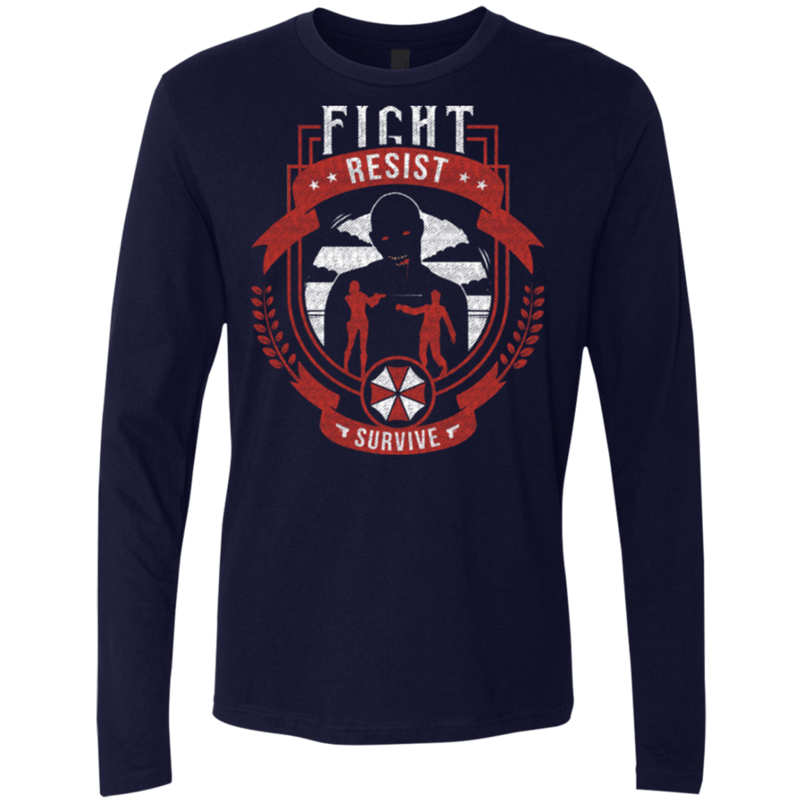 T-Shirts Midnight Navy / Small Fight, Resist, Survive Men's Premium Long Sleeve