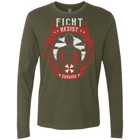 T-Shirts Military Green / Small Fight, Resist, Survive Men's Premium Long Sleeve